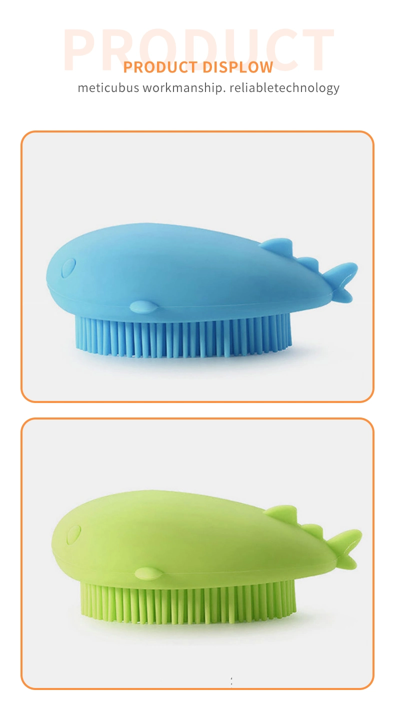 Soft Silicone Baby Head Shampoo Massage Brush Scalp Massage Brush Hair Washing Comb Body Bath Brush Baby Bath Hair Products Massage Brush Tools