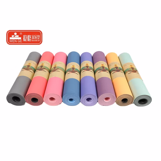 Двухслойный легкий экологически чистый коврик для йоги из пробки из ТПЭ под частной маркой с индивидуальным логотипом